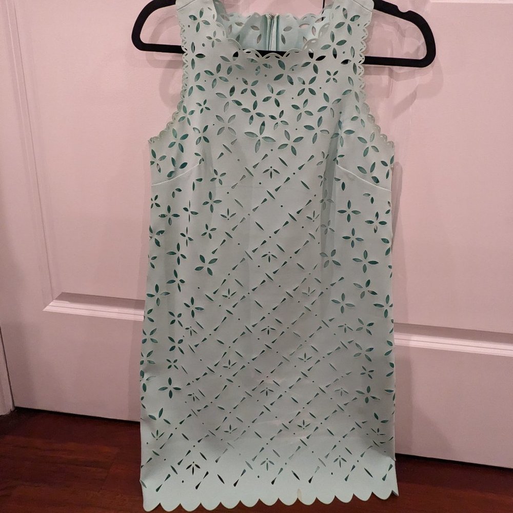JCrew Spring Perforated Mid-length Dress Size 0